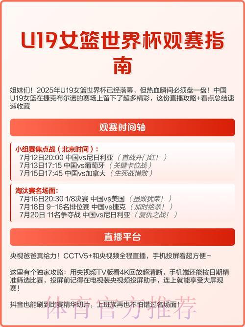 中国女篮世界杯高清直播完整观看指南
